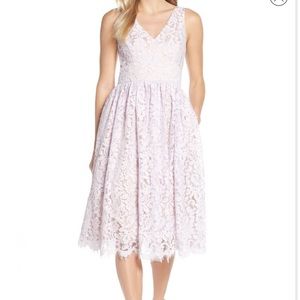 Lavender Lace Fit & Flare Midi Dress 🌸